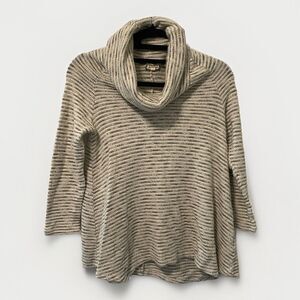 Eyeshadow Cowl Neck Sweater Womens Size Small‎ Cream Gray